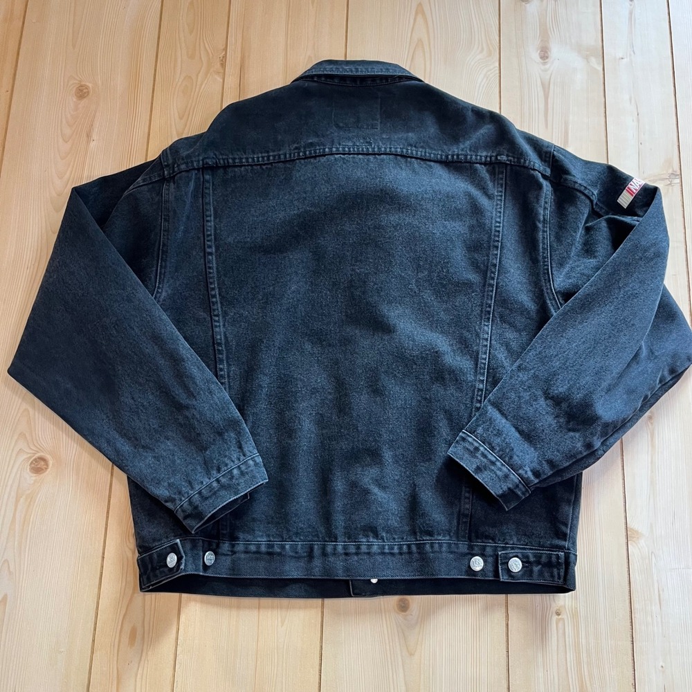 Lee Mens NASCAR‎ Rusty Wallace #2 Denim Jacket Black Vintage 90s Racing Large L - Picture 3 of 7